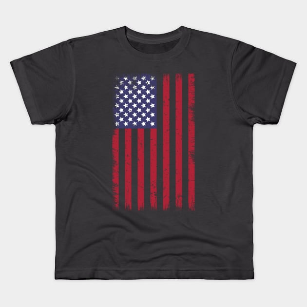 US American Flag Gift Kids T-Shirt by Scott Richards